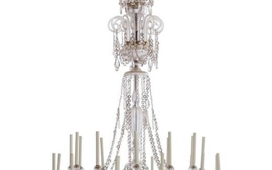 AnEnglish cut and molded glass chandelier, Perry