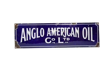 Anglo American Oil Co. Enamel Sign No Reserve