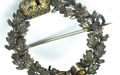 Antique 19th C Brooch with Wreath & Crown