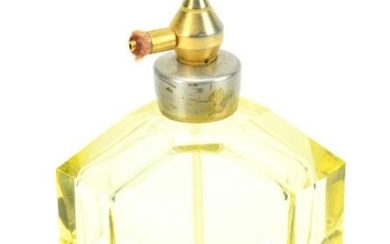 Antique Art Deco Uranium Glass Perfume Bottle