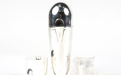 Art Deco style silver plated cocktail shaker in the form of ...