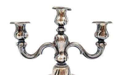 Art Nouveau 3 arm candelabra made of silver. Germany,...