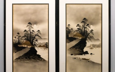 Asian School, Pair of Landscapes