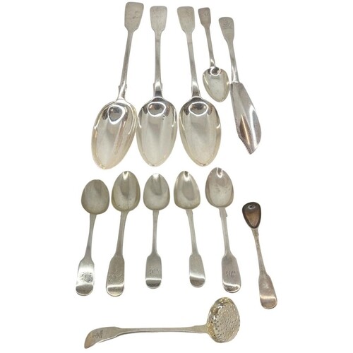 Assorted Flatware to include Georgian and Exeter Examples. 3...