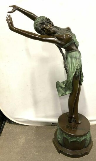 Attr CJ COLINET Dancing Female Sculpture 5 ft H
