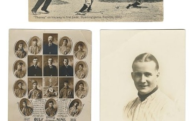 [BASEBALL]. Group of Three Real Photo Postcards and One Pos...
