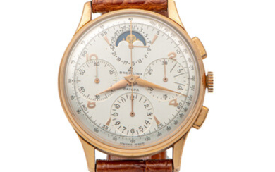 BREITLING, REF. 799, DATORA CHRONOGRAPH, DATE AND MOONPHASE, PINK GOLD