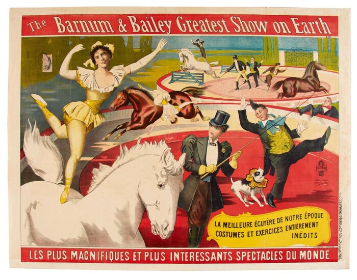 Barnum & Bailey Circus | An authorized French redrawing of an original Strobridge lithograph