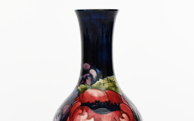 'Big Poppy' a Moorcroft Pottery bottle vase designed by William Moorcroft