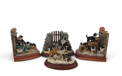 Border Fine Arts Collie groups including a pair of bookends ...