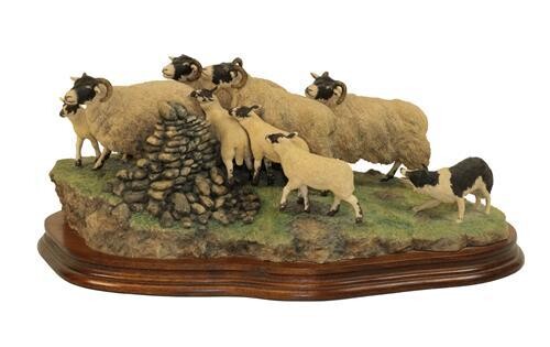 Border Fine Arts 'Gathering the Strays' (Sheep and Collie), model...