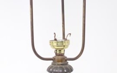 Brass Leaded Glass Table Lamp Base