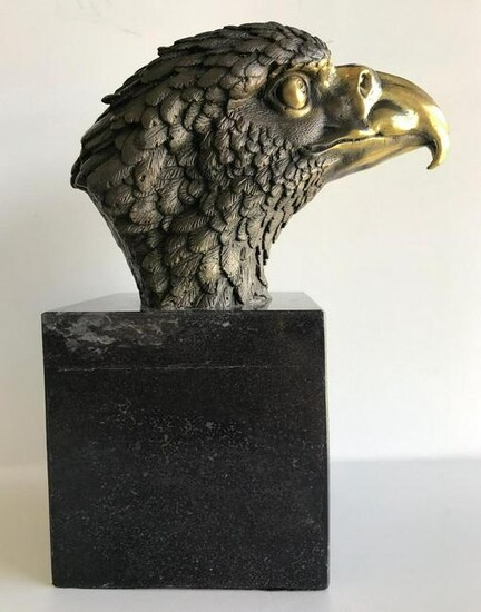 Bronze Eagle on marble statue by Milo