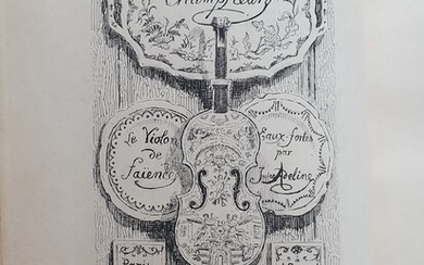CHAMPFLEURY. Le Violon de faïence. Paris, L. Conquet, 1885. In-8, maroquin rouge, triple filet doré,...