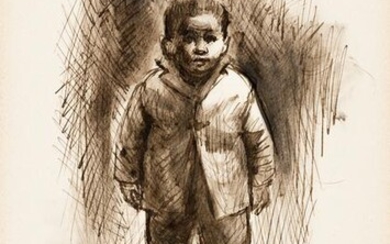 CHARLES WHITE (1918 -1979) Little Boy Walking (Child
