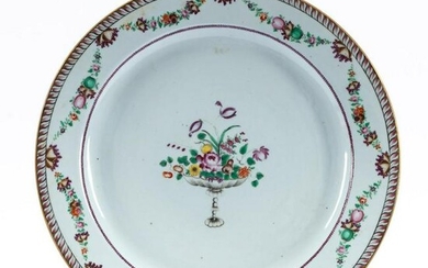 CHINESE EXPORT PORCELAIN FLORAL CHARGER