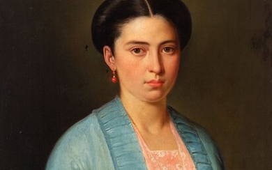 CIRCLE OF CARLOS LUIS DE RIBERA (Rome, 1815-Madrid, 1891), circa 1850. "Portrait of a lady....