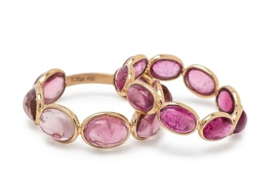COLLECTION OF PINK TOURMALINE RINGS