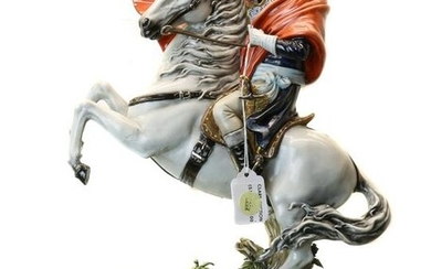 Capo-di-monte style Cortese equestrian porcelain