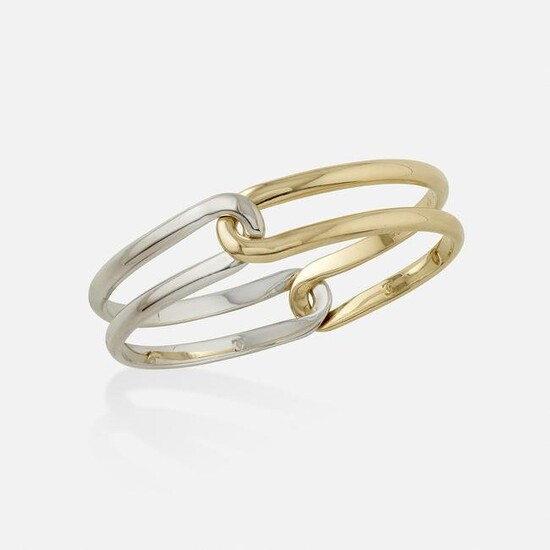 Cartier, Bicolor gold bangle bracelet