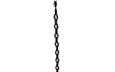 Chain Floor Lamp Bronze with Marble Base