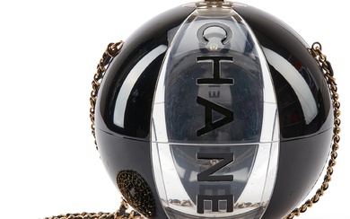 Chanel Limited Edition Black and Clear Lucite Beach Ball Bag...