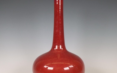 China, a copper-red-glazed bottle vase, 19th century