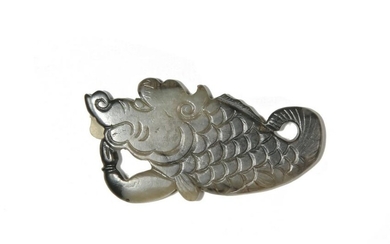Chinese Black Jade Fish, 18th Century