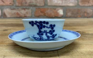 Chinese Nanking Cargo 18th century porcelain tea bowl and sa...