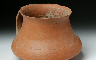 Chinese Neolithic Pottery Strap-Handled Cup