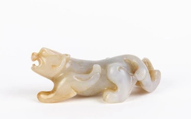 Chinese Russet Jade Carving of a Foo Dog