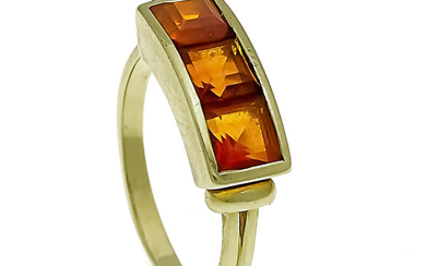 Citrine ring GG 585/000 with 3 facets. Citrine...