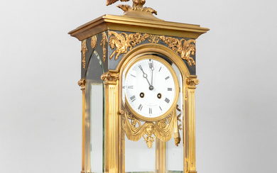 Clock with eagle crowning, Charles X, Paris, around 1830.