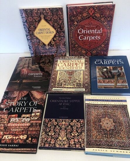 NOT SOLD. Collection of 8 vols. on Oriental carpets. All 20th century, all in orig....