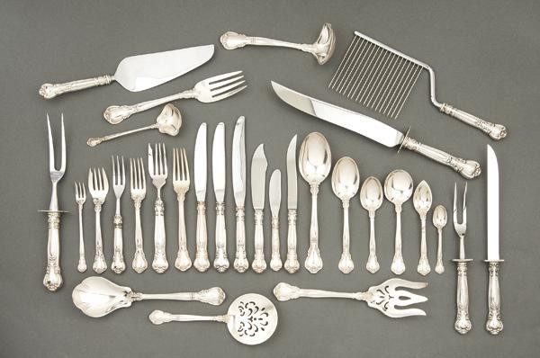 Cutlery in hallmarked sterling silver by Gorham