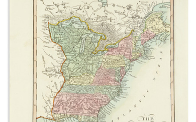 DARTON, WILLIAM. The United States of America. Medium format engraved map of the...