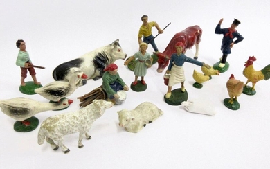 DURSO and miscellaneous, 16 pieces, animals and farm...