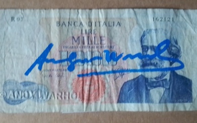 Da Collezione Privata ANDY WARHOL (1928-1987) Intervento su Banconota...