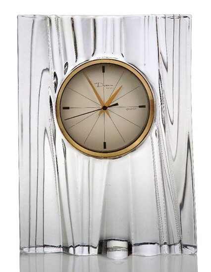Daum, a French 'cristal' glass timepiece with quartz movement Second...