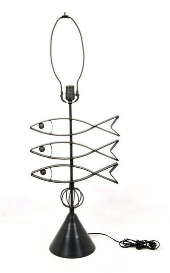 Decorative Metal 3 Fish Table Lamp. Weinberg inspired.