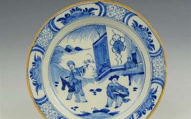 (-), Delfts aardewerk bord met chinoiserie decor, Jakob...