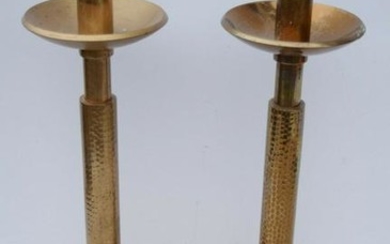 Details about Nice Older Pair of 13 1/4" Solid Bronze