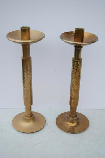 Details about Nice Older Pair of 13 1/4" Solid Bronze