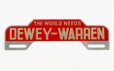 Dewey-Warren License Plate Topper