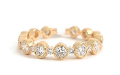 Diamond Bezel Bead Set Ring