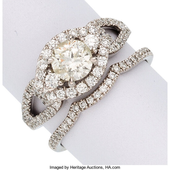 Diamond, White Gold Ring Set The ring set features...