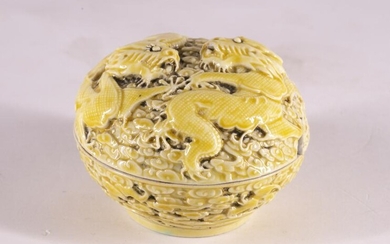Dragon' Covered Paste Box with Qianlong Seal Mark