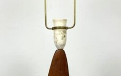 ERNST HENRIKSEN Teak Table Lamp. Nice Modernist Smooth