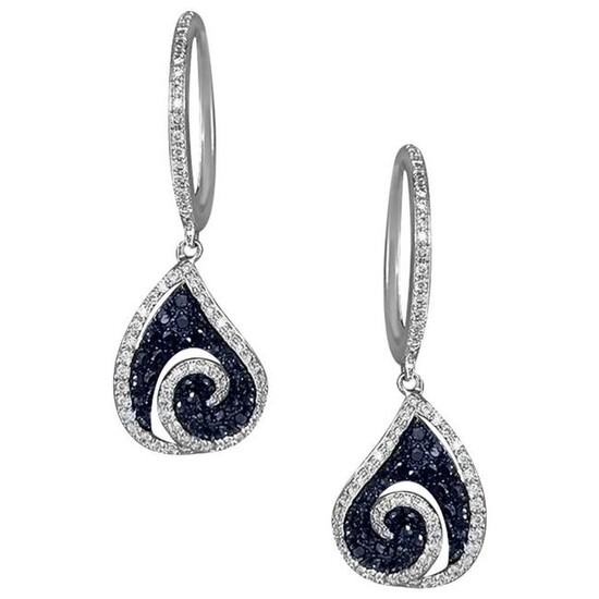 Earrings White Gold 18 K (Matching Necklace Available)