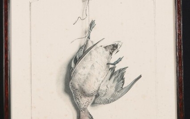 Edouard TRAVIES. La sarcelle d’hiver. Reproduction en couleur de la serie : La venerie. Souvenirs de chasses. Dim.: 64 x 47 cm